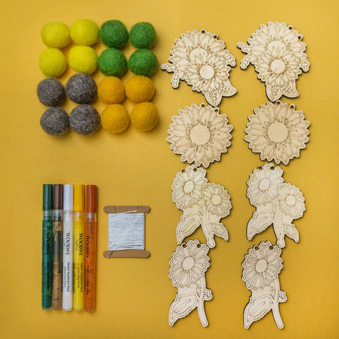 The Woodsy Craft Co. Craft Kit Sunflower Garland
