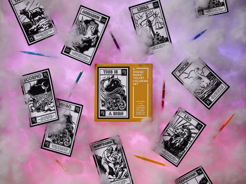 This Is A Sign Magic Velvet Zodiac Coloring Set