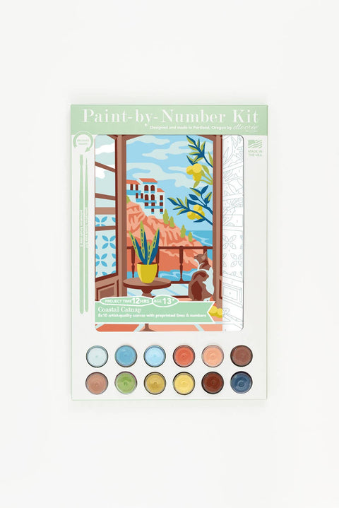 Elle Crée Coastal Catnap Paint-by-Number Kit