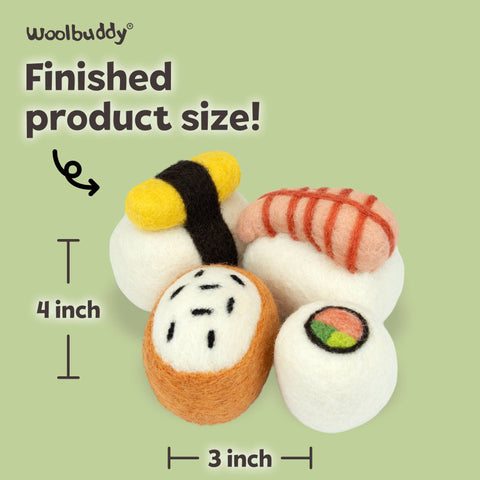 Woolbuddy - Beginner Sushi Needle Felting Kit – DIY Craft Gift