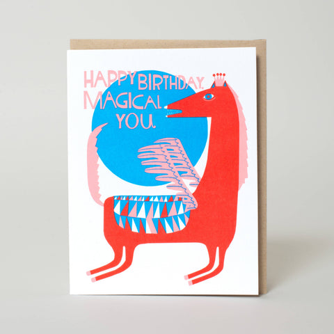 Egg Press Birthday Card Magical Horse