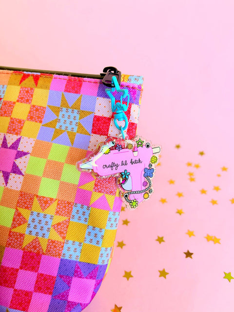 The Peach Fuzz Keychain Crafty Lil Bitch
