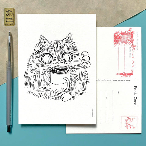 Paper Puffin Postcard Cat Mug