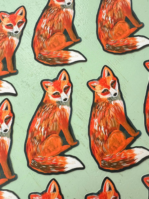 Katie Daisy Sticker Red Fox