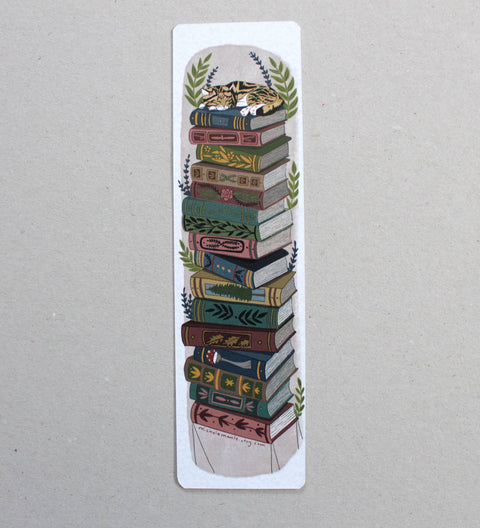 michele maule Bookmark Cozy Cat with Books