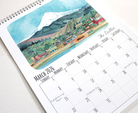 michele maule 2026 Illustrated Oregon Wall Calendar