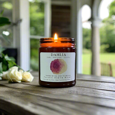 Pacific North Wicks Dahlia Candle
