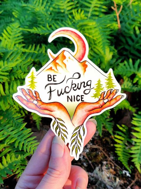 Crafted from Scratch Be Fucking Nice Sticker