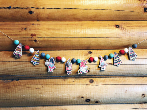The Woodsy Craft Co. Craft Kit Gnome Garland