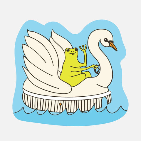 The Good Twin Sticker Swan Froggy