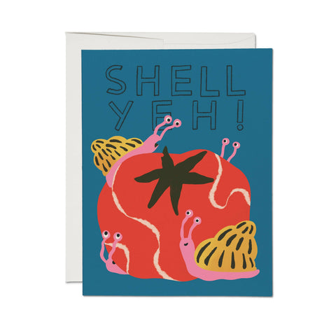 Red Cap Cards Greeting Card Shell Yeh