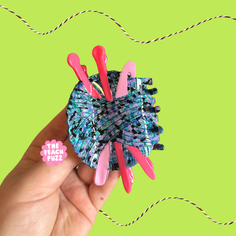 The Peach Fuzz Hair Claw Crochet & Knitting Needle