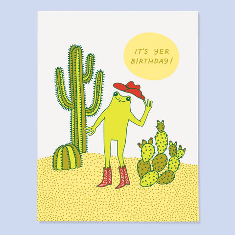 The Good Twin Card Western Frog Bday