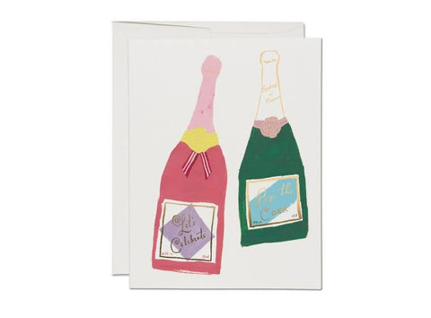Red Cap Card Champagne Congratulations