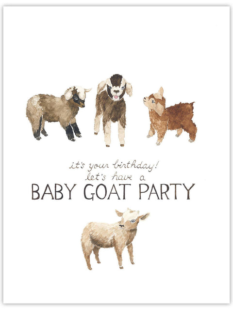 Yardia Card Baby Goat Party