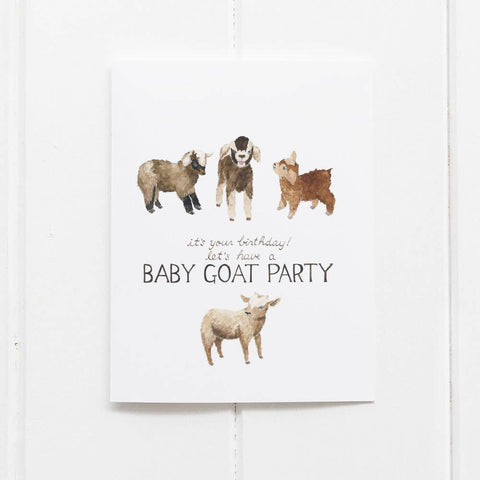 Yardia Card Baby Goat Party