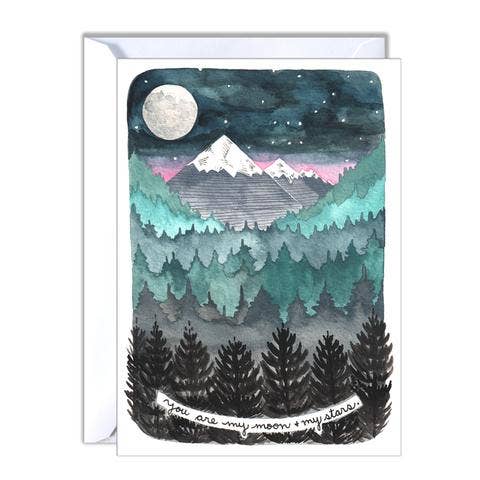 michele maule Greeting Card You are My Moon and Stars