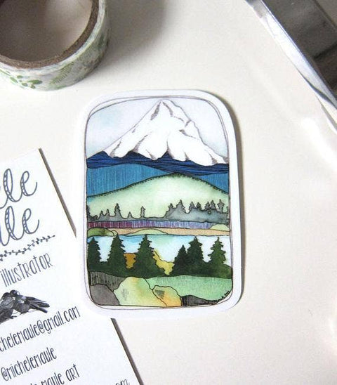 michele maule Sticker 2.5" Mt Hood