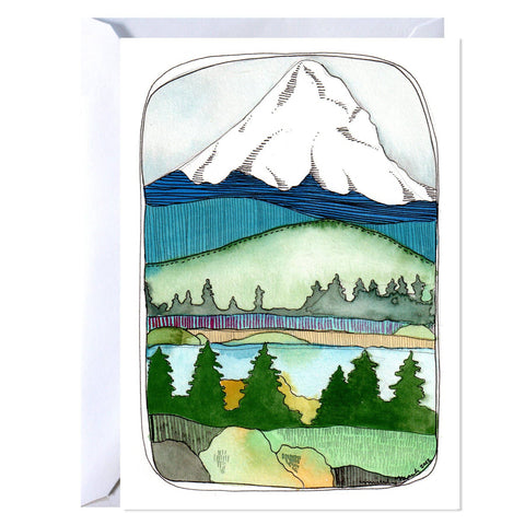 michele maule Greeting Card Mt Hood