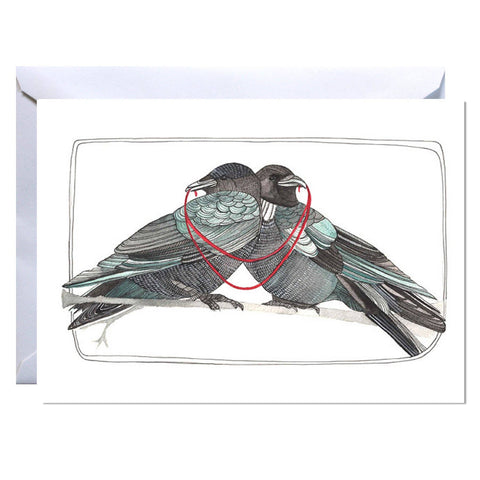 michele maule Greeting Card Two Crows