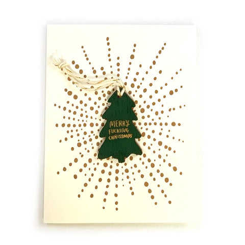 SnowMade Ornament w/Card Merry F*cking Christmas