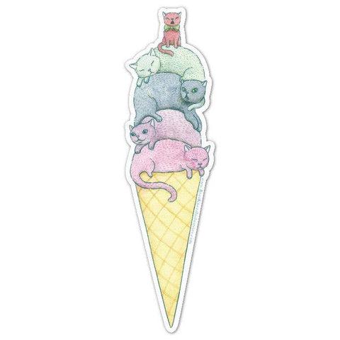 Bee's Knees Sticker Ice Cream Cats Vinyl Sticker