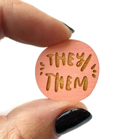 SnowMade Pronoun Pins