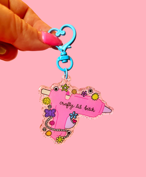 The Peach Fuzz Keychain Crafty Lil Bitch