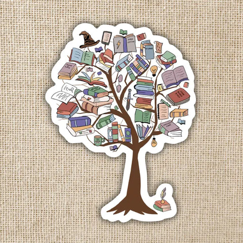 Kingdom of Threads Fantasy Book Tree Sticker