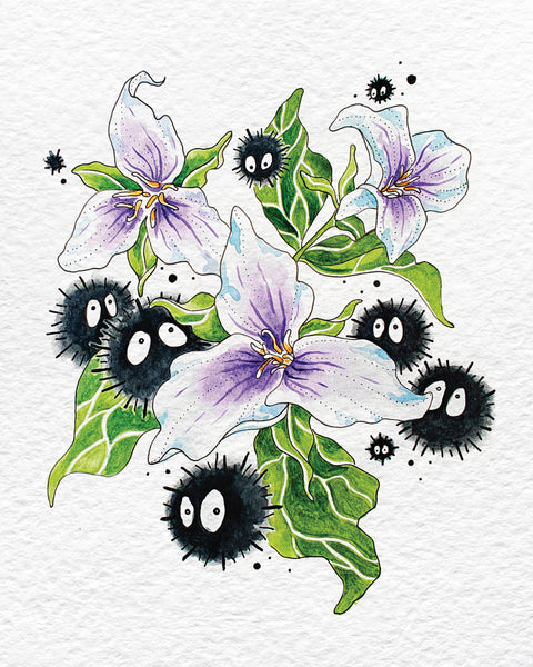 Crafted from Scratch Soot Sprites Vinyl Sticker Trillium Spirited Away Anime
