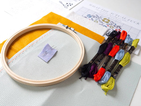 Junebug and Darlin Cross Stitch Kit What the Actual Fuck