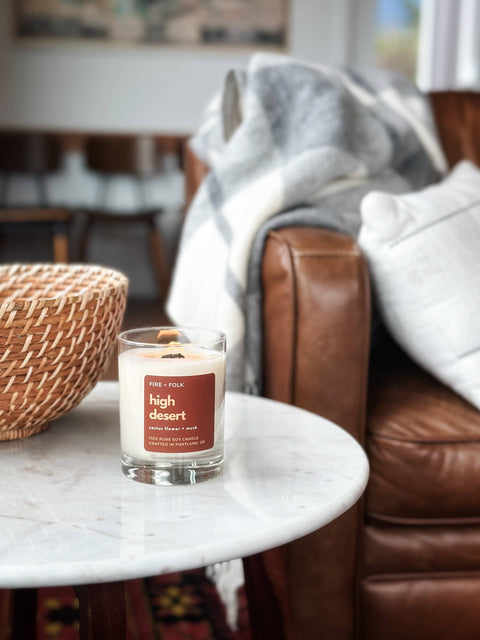 FIRE and FOLK Fireside Embers Wood Wick Soy Candle