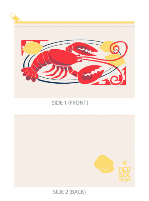 Pier Six Press Travel Pouch Lobster