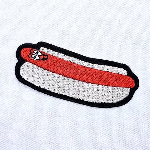 Junkyard Witch Iron On Patch Hot Dog