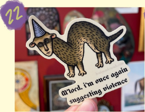 Binky and Crumb Sticker Ferret