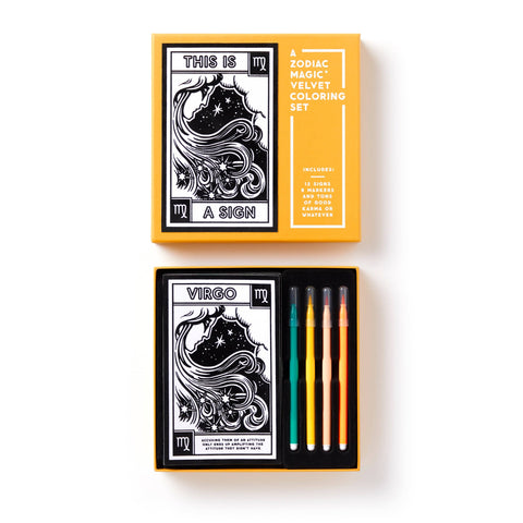 This Is A Sign Magic Velvet Zodiac Coloring Set