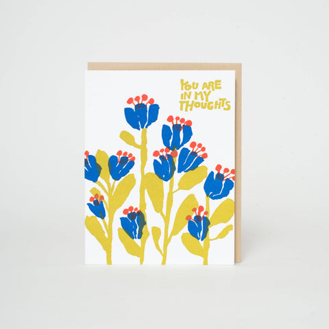 Egg Press Card Sympathy In My Thoughts Flowers