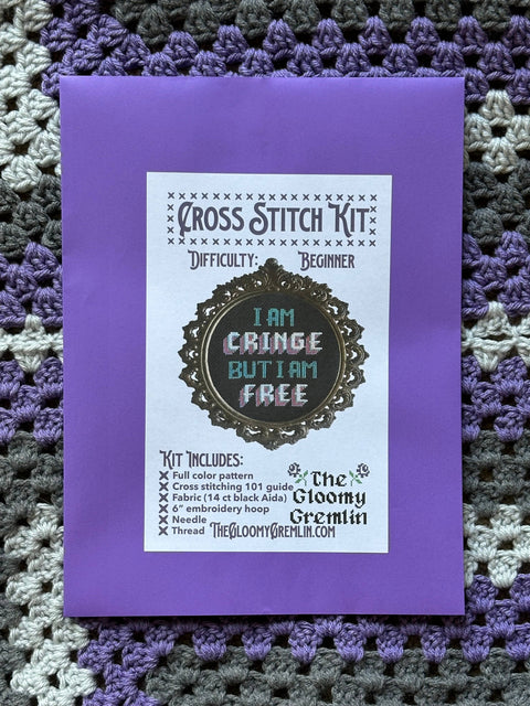The Gloomy Gremlin Cross Stitch Kit Cringe But Free