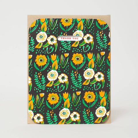 Egg Press Card Floral Thank You