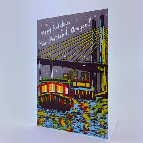 Old School Stationers Card Portland, Oregon Happy Holidays!