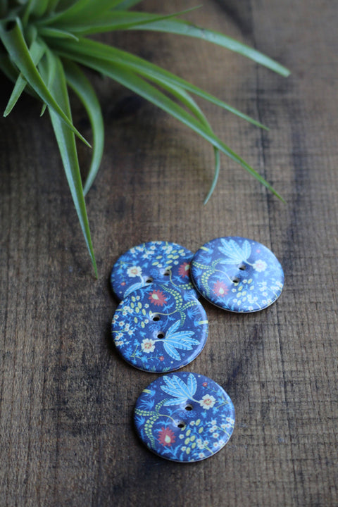 NNK Press Ceramic Button Vintage Florals