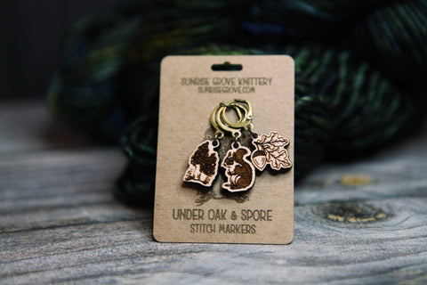 Sunrise Grove Stitch Markers Autumn Forest