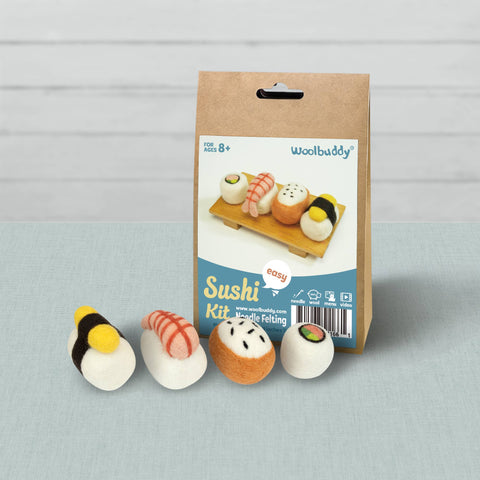 Woolbuddy - Beginner Sushi Needle Felting Kit – DIY Craft Gift