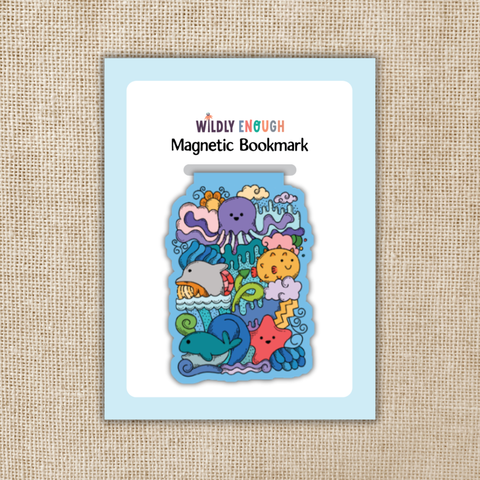Kingdom of Threads Magnetic Bookmark Happy Sea Life Pile