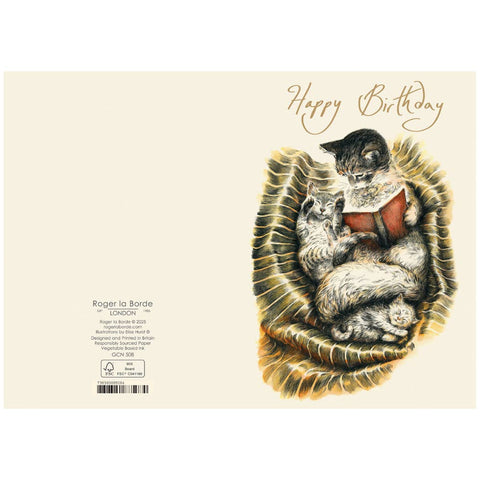 RLB Birthday Card Sleeping Kittens