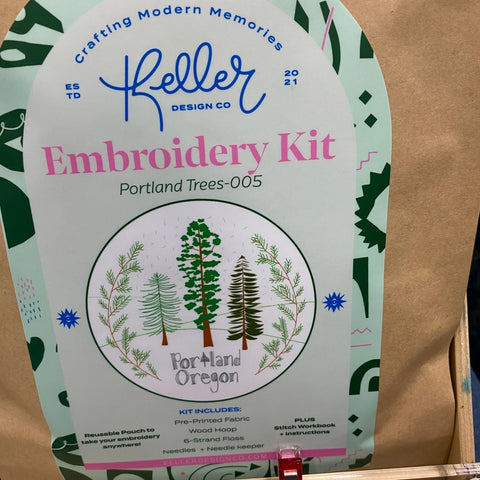 Keller Design Embroidery Kit Portland Trees