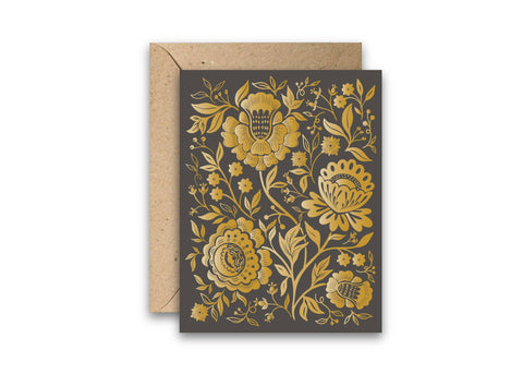 Amicreative Card Golden Blooms