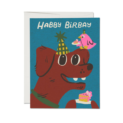 Red Cap Cards Greeting Card Habby Birbay