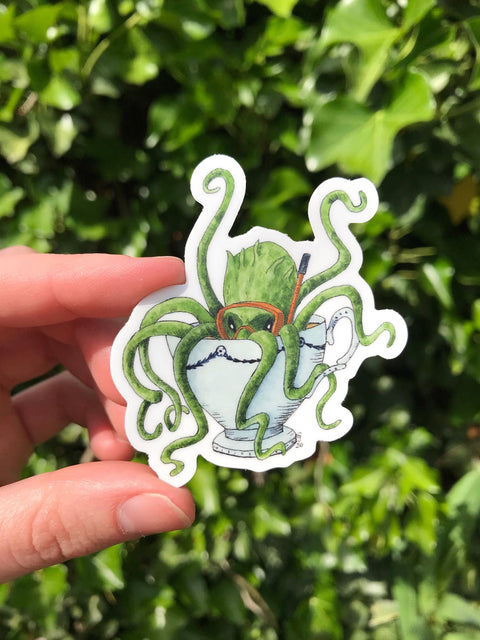 Lizzy Gass Sticker Kraken in a Teacup