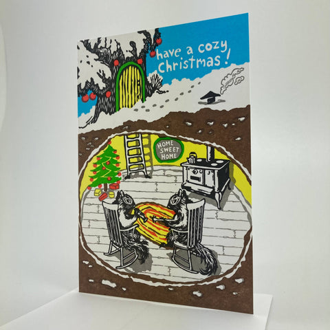 Old School Stationers Card Have a Cozy Christmas!